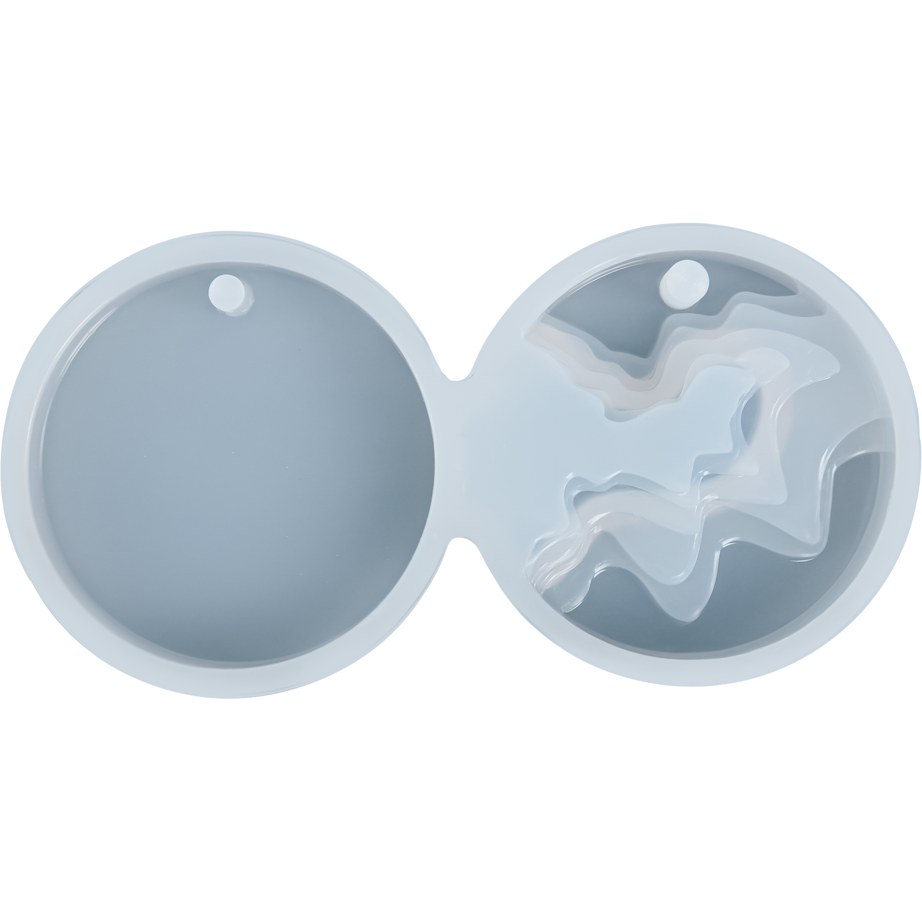 Dark Gray Urban Crafter Silicone Beach Topographic Pendant Mould-Round Resin Moulds