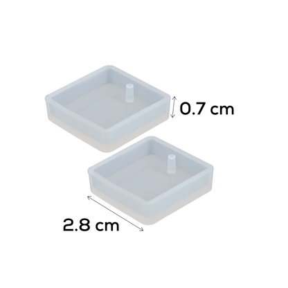 Black Urban Crafter Silicone Jewellery Mould- Square Earring Moulds (Set of 2) Resin Craft