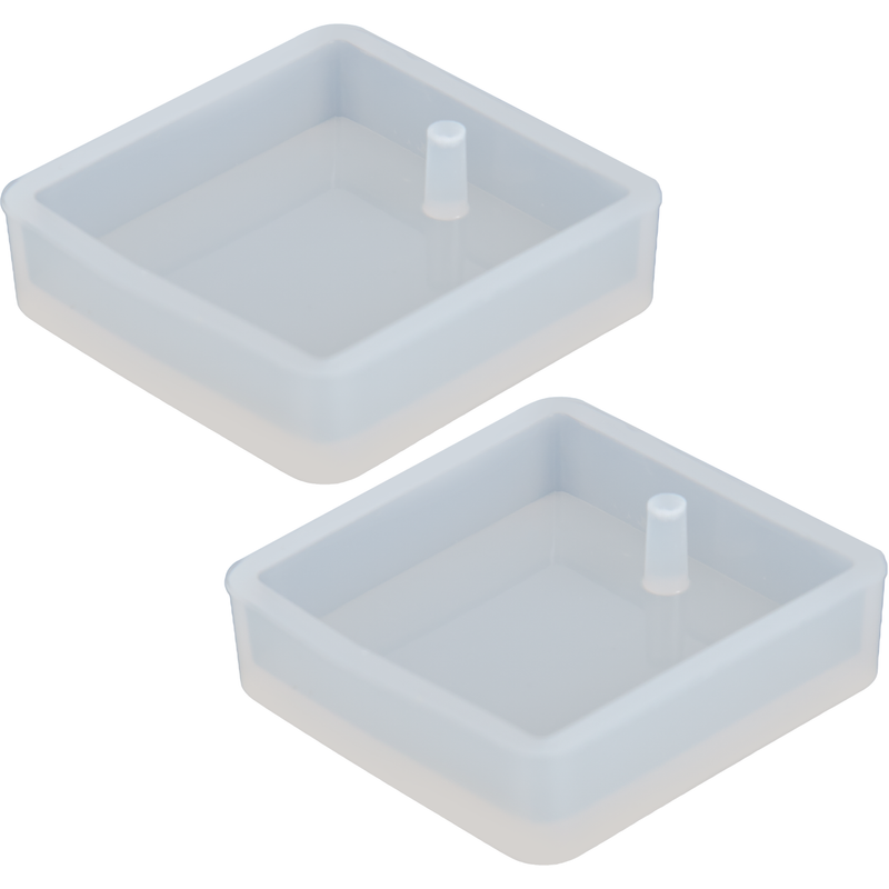 Light Gray Urban Crafter Silicone Jewellery Mould- Square Earring Moulds (Set of 2) Resin Craft