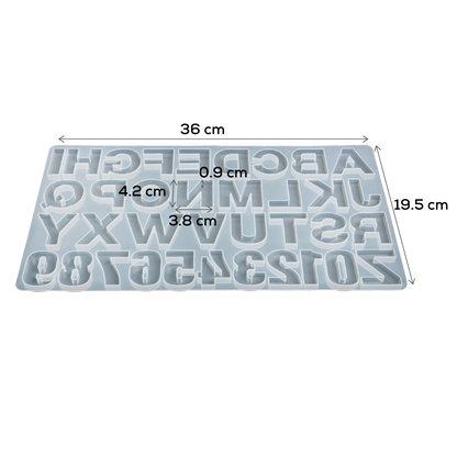 Gray Urban Crafter Silicone Mould-Alphabet & Number Mould Resin Moulds