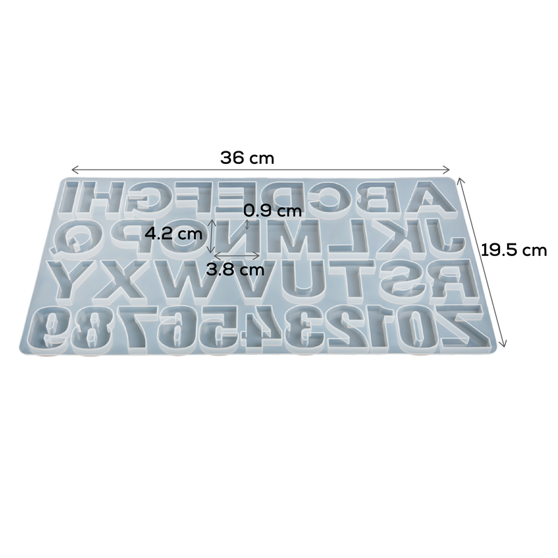 Gray Urban Crafter Silicone Mould-Alphabet & Number Mould Resin Craft