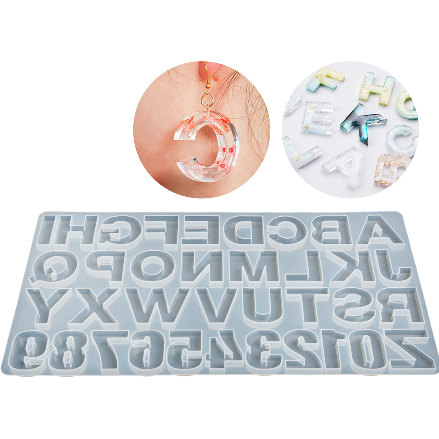 Gray Urban Crafter Silicone Mould-Alphabet & Number Mould Resin Moulds