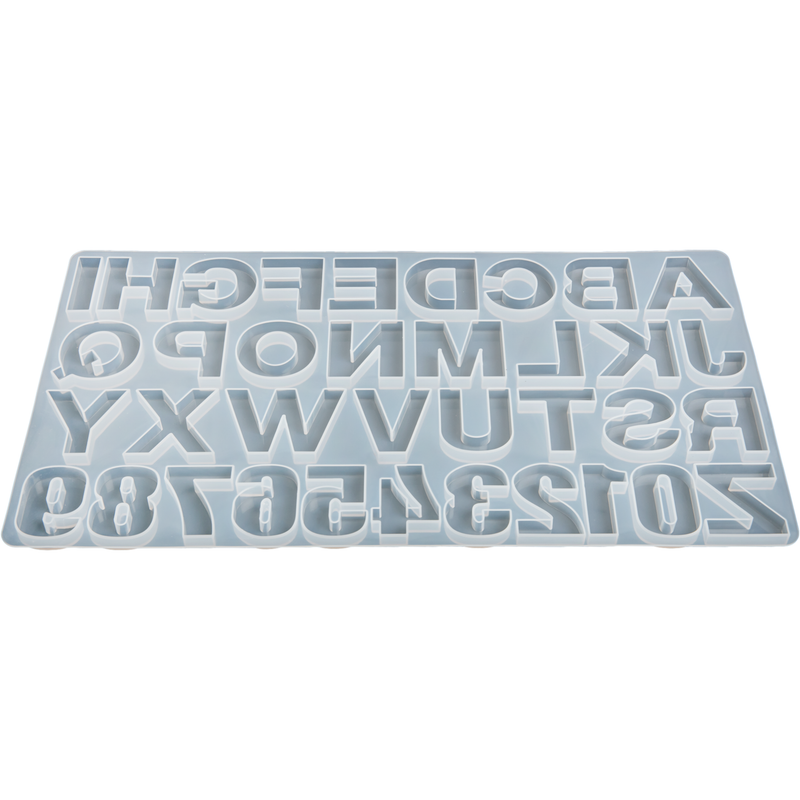 Gray Urban Crafter Silicone Mould-Alphabet & Number Mould Resin Craft