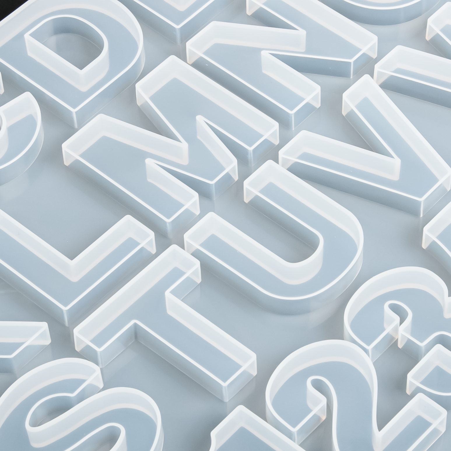 Light Steel Blue Urban Crafter Silicone Mould-Alphabet & Number Mould Resin Moulds