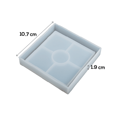 Gray Urban Crafter Coaster Mould-Square Resin Moulds