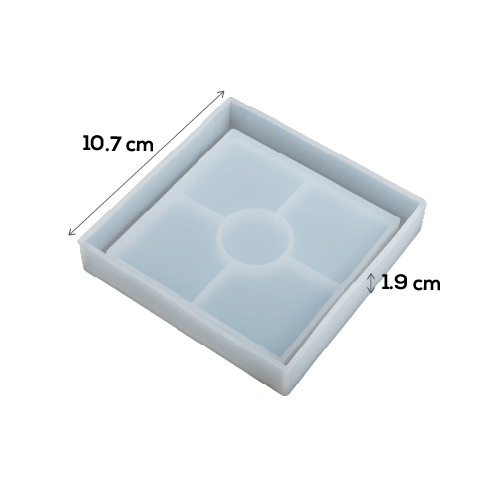 Gray Urban Crafter Coaster Mould-Square Resin Craft