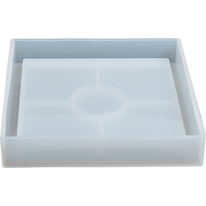 Light Gray Urban Crafter Coaster Mould-Square Resin Moulds