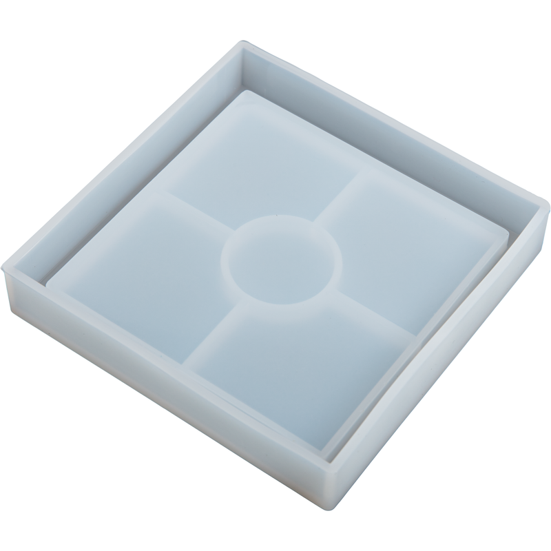 Gray Urban Crafter Coaster Mould-Square Resin Craft