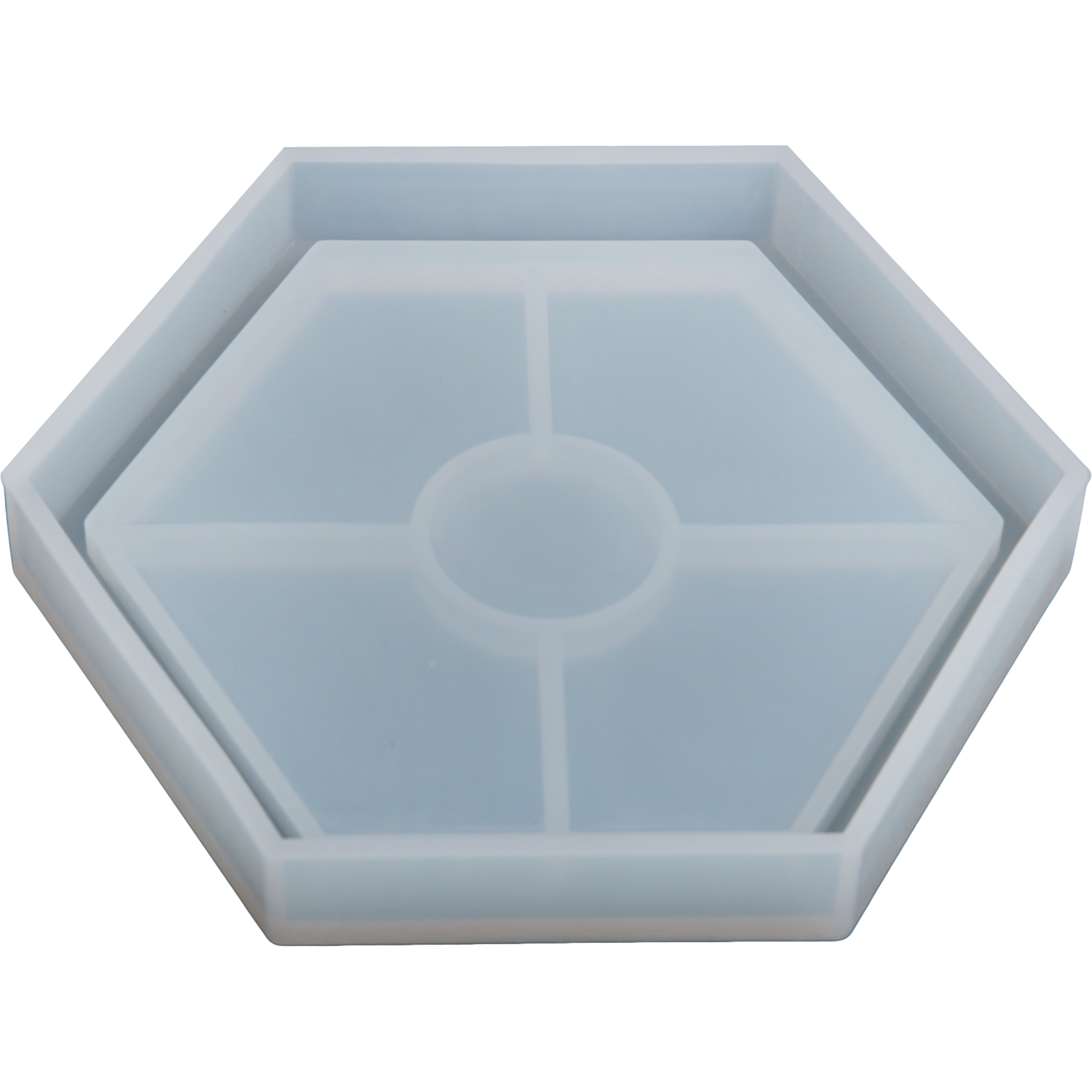 Dark Gray Urban Crafter Resin Mould Hexagon Edged Coaster Resin Craft