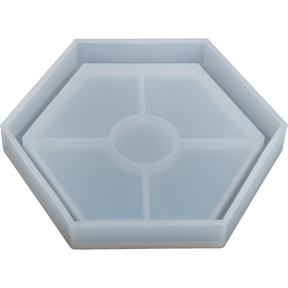 Dark Gray Urban Crafter Resin Mould Hexagon Edged Coaster Resin Craft