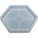 Dark Gray Urban Crafter Resin Mould Hexagon Edged Coaster Resin Craft