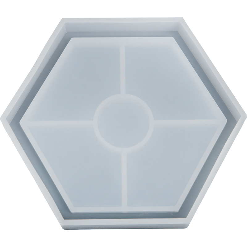 Gray Urban Crafter Resin Mould Hexagon Edged Coaster Resin Craft