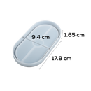 Light Steel Blue Urban Crafter Silicone Mould Oval Dish-Clear Resin Moulds