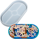 Light Gray Urban Crafter Silicone Mould Oval Dish-Clear Resin Moulds