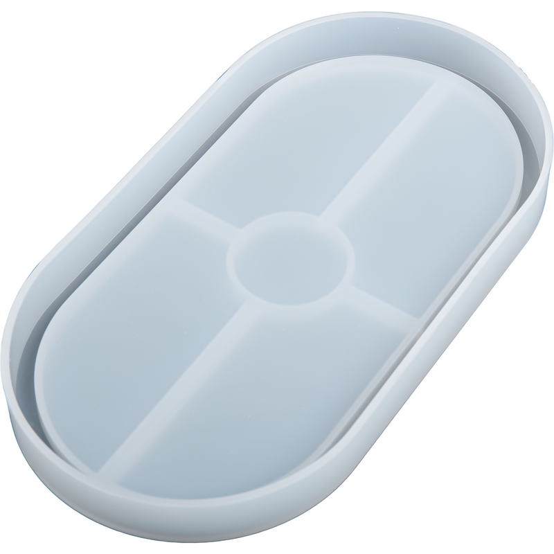 Light Gray Urban Crafter Silicone Mould Oval Dish-Clear Resin Craft