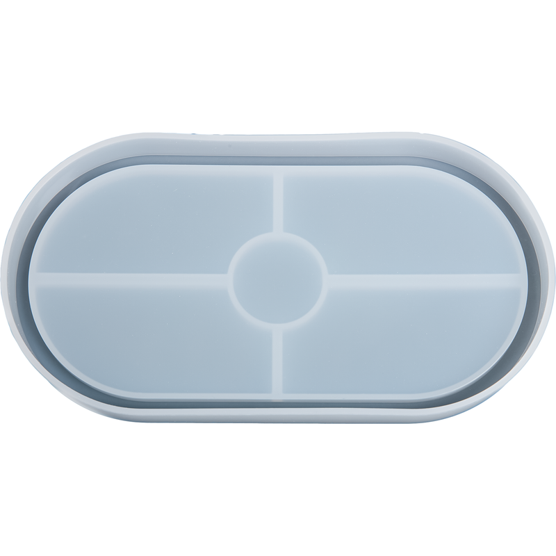 Light Steel Blue Urban Crafter Silicone Mould Oval Dish-Clear Resin Craft