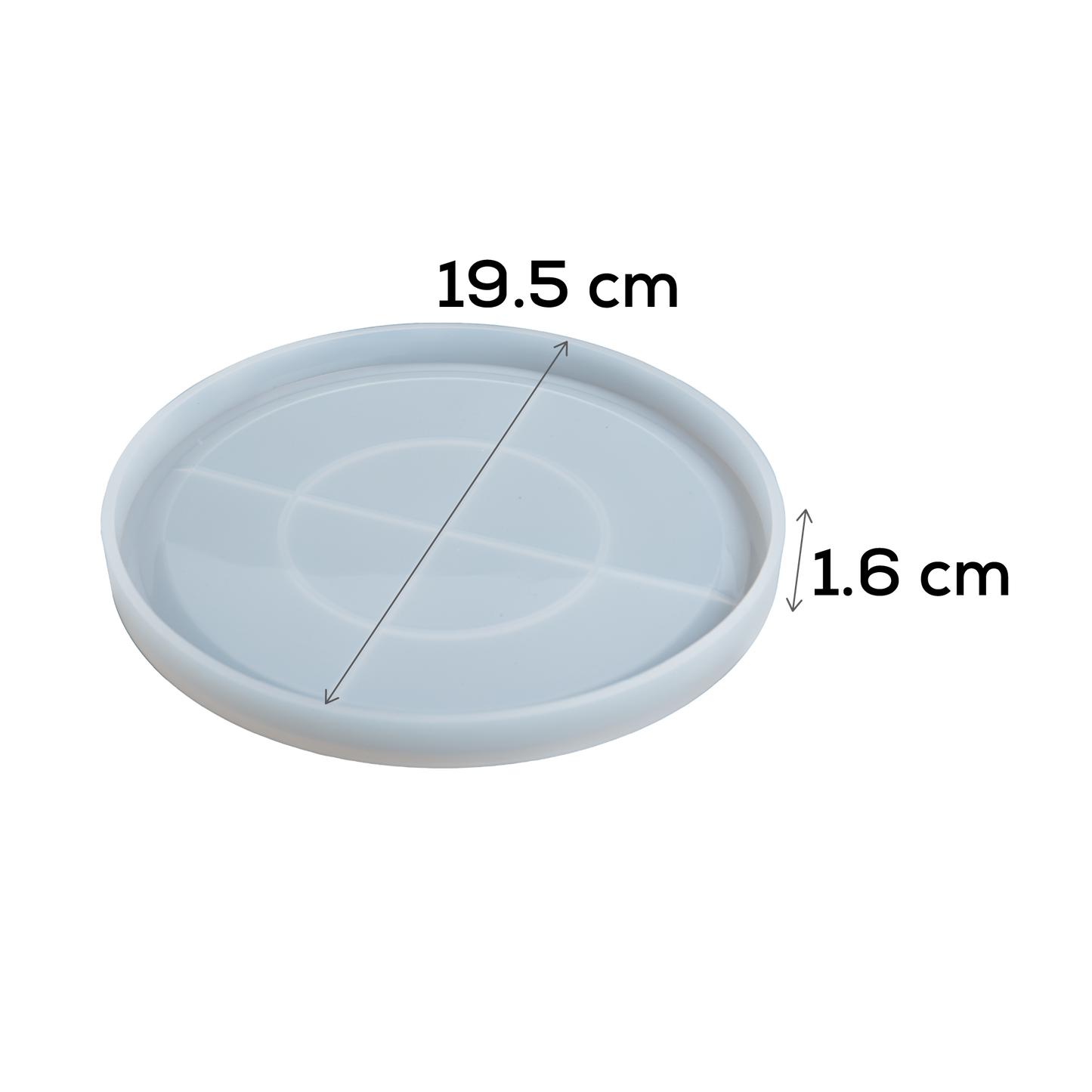 Light Steel Blue Urban Crafter Dish/Plate Mould- Round, Large Resin Moulds