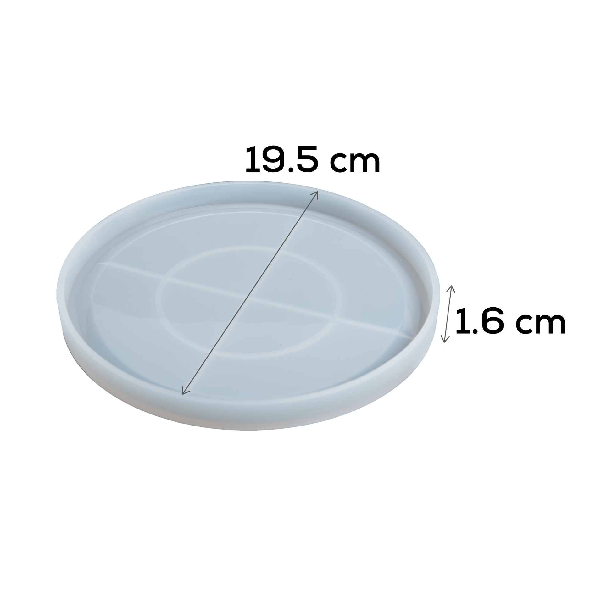 Light Steel Blue Urban Crafter Dish/Plate Mould- Round, Large Resin Moulds