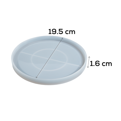 Light Steel Blue Urban Crafter Dish/Plate Mould- Round, Large Resin Moulds