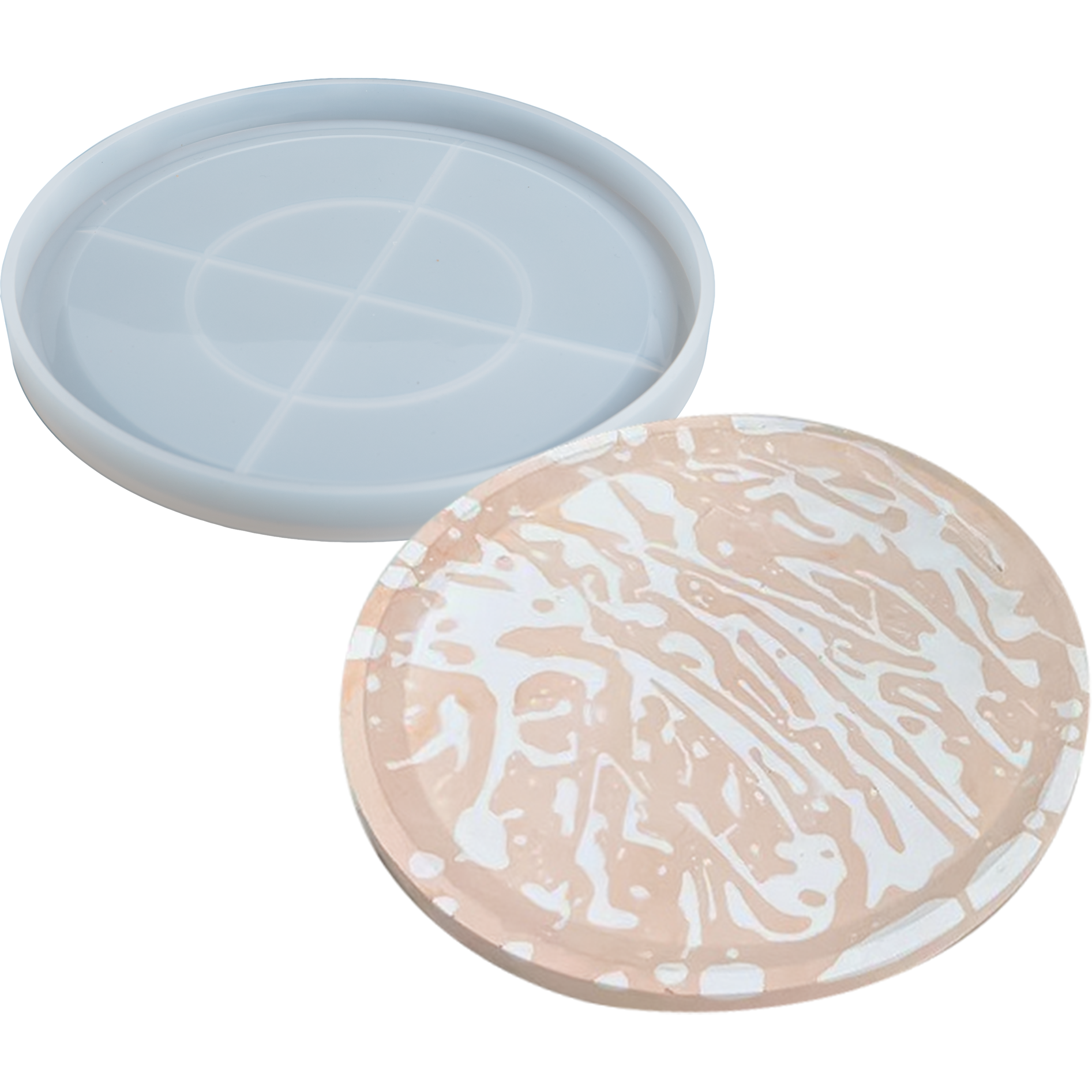 Light Gray Urban Crafter Dish/Plate Mould- Round, Large Resin Moulds