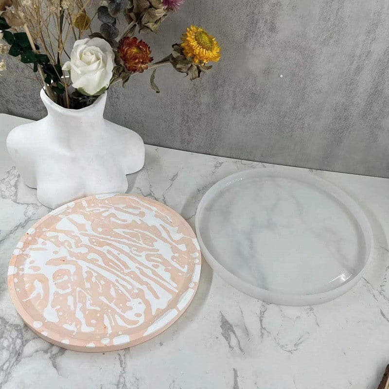 Gray Urban Crafter Dish/Plate Mould- Round, Large Resin Craft