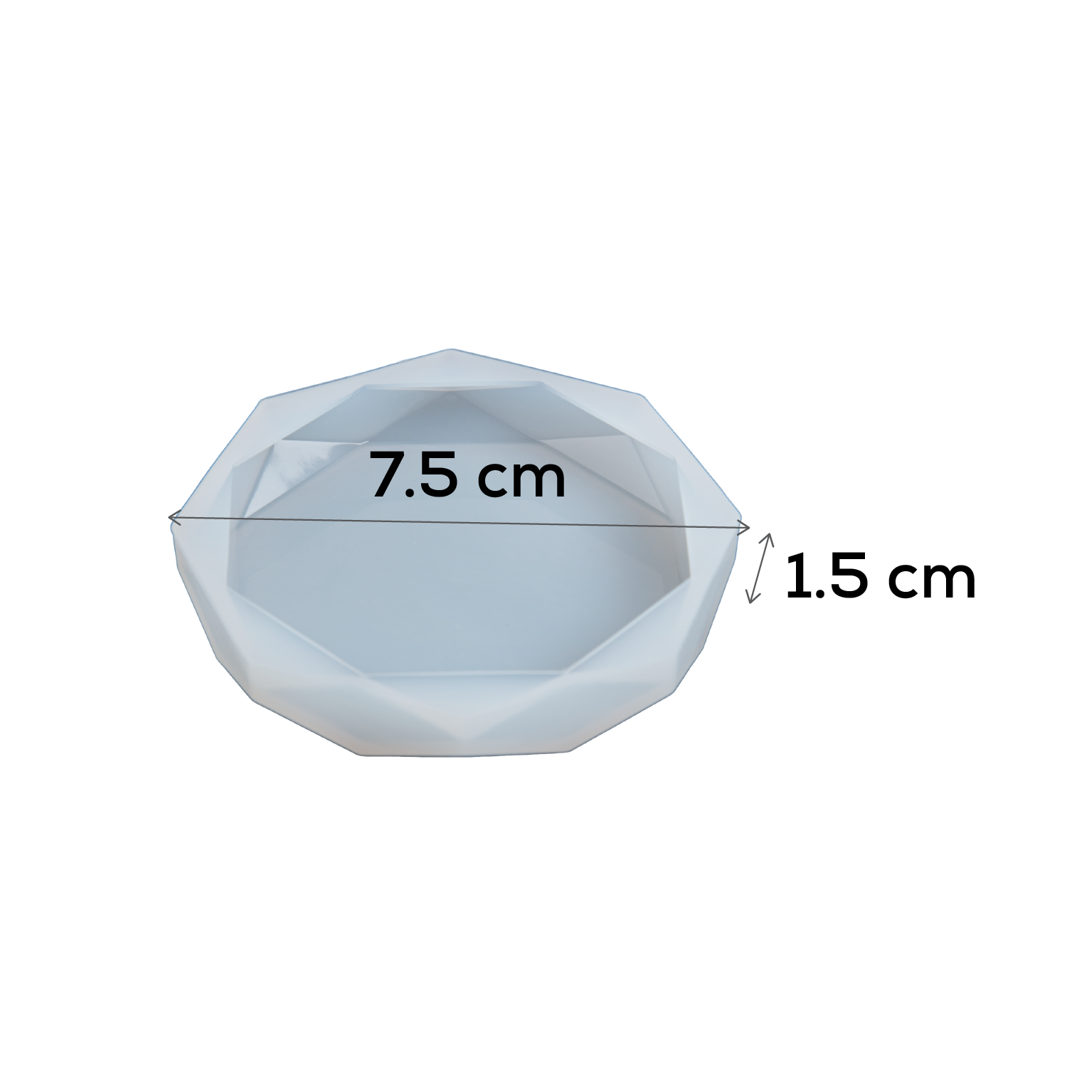 Gray Urban Crafter Silicone Coaster Mould Coasters-Diamond Round, Small Resin Moulds