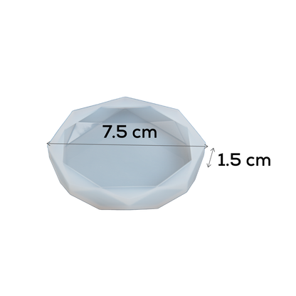 Gray Urban Crafter Silicone Coaster Mould Coasters-Diamond Round, Small Resin Moulds