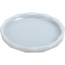 Light Gray Urban Crafter Silicone Coaster Mould-Diamond Round, Large Resin Craft