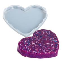 Light Steel Blue Urban Crafter Silicone Mould-Diamond Heart, Large Resin Moulds