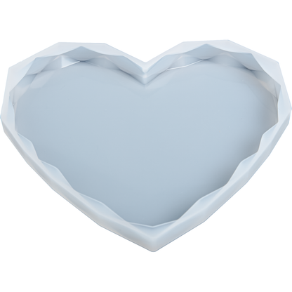 Light Steel Blue Urban Crafter Silicone Mould-Diamond Heart, Large Resin Moulds