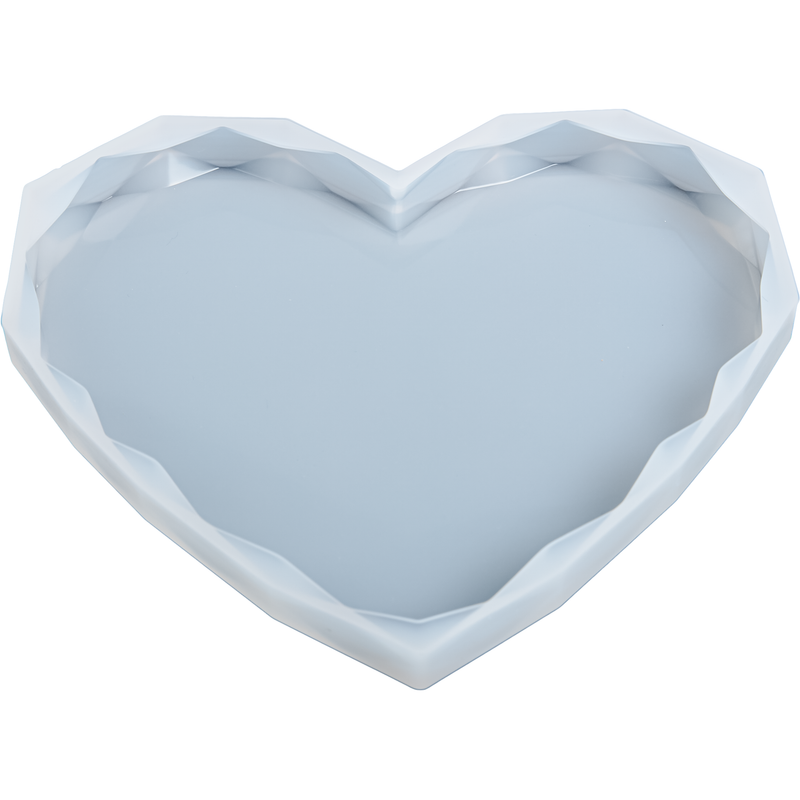 Light Steel Blue Urban Crafter Silicone Mould-Diamond Heart, Large Resin Craft