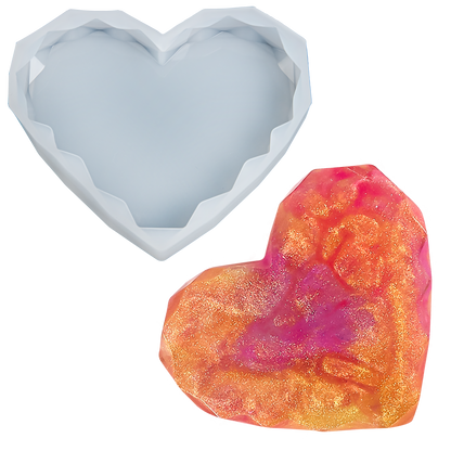 Gray Urban Crafter Silicone Mould-Diamond Heart, Small Resin Moulds