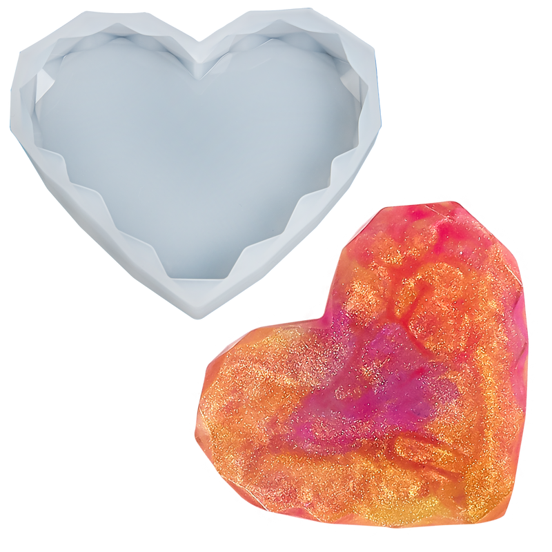 Gray Urban Crafter Silicone Mould-Diamond Heart, Small Resin Craft