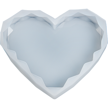 Light Steel Blue Urban Crafter Silicone Mould-Diamond Heart, Small Resin Moulds