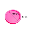 Hot Pink Urban Crafter Round Keyring Mould-Round Keyring, Large Resin Craft