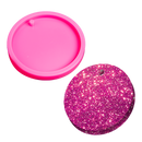 Hot Pink Urban Crafter Round Keyring Mould-Round Keyring, Large Resin Craft
