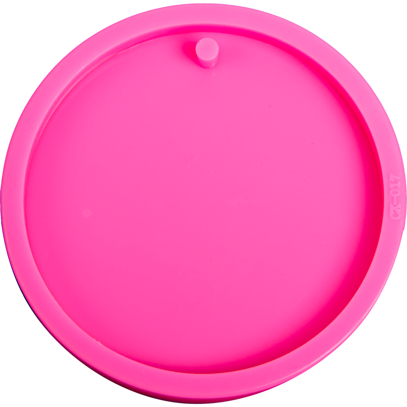 Hot Pink Urban Crafter Round Keyring Mould-Round Keyring, Large Resin Craft