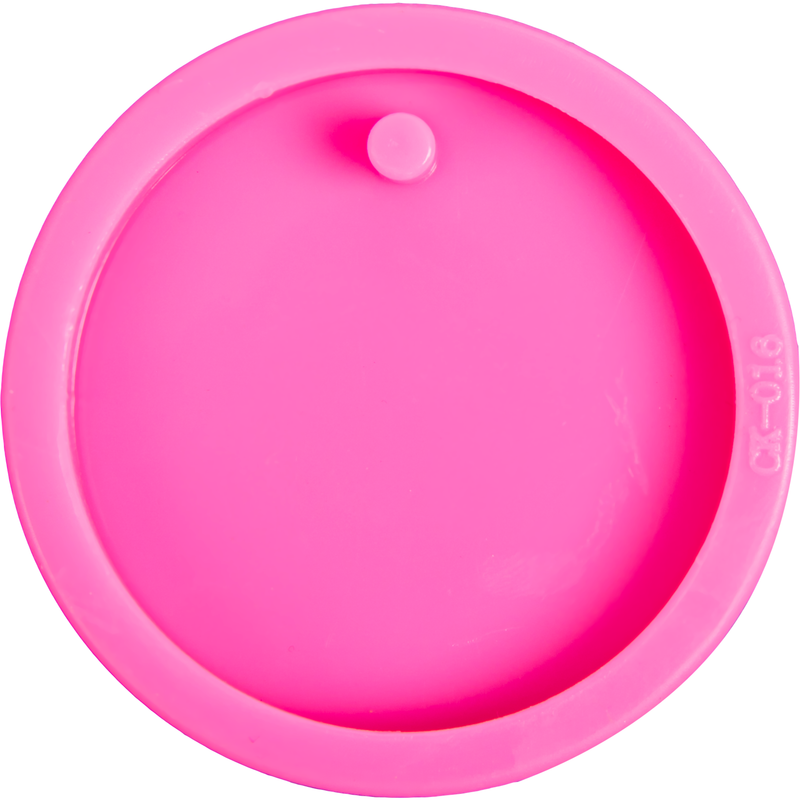 Hot Pink Urban Crafter Round Keyring Mould-Round Keyring, Small Resin Craft