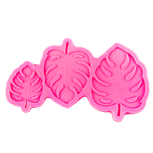 Hot Pink Urban Crafter Resin Mould 3 Monstera Leaves Resin Craft