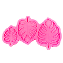 Hot Pink Urban Crafter Resin Mould 3 Monstera Leaves Resin Craft