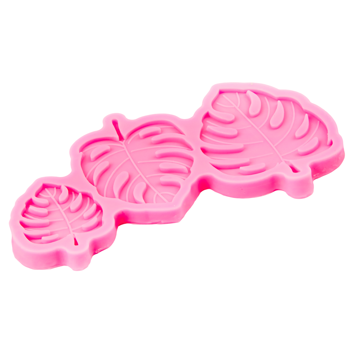 Light Pink Urban Crafter Resin Mould 3 Monstera Leaves Resin Craft