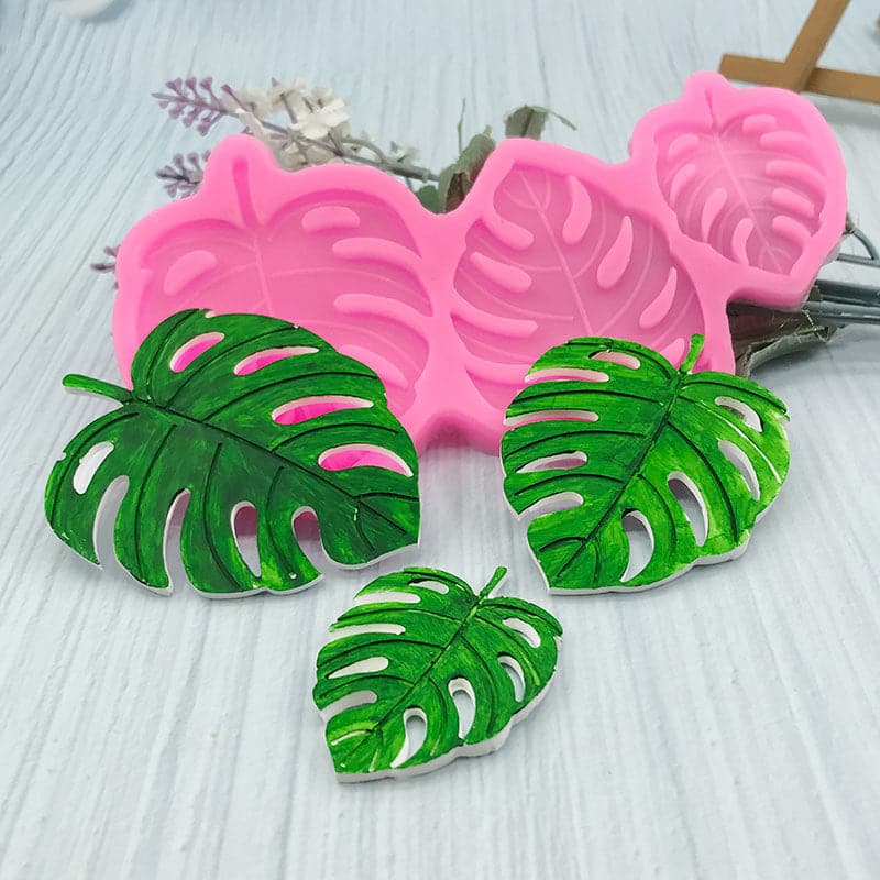 Thistle Urban Crafter Resin Mould 3 Monstera Leaves Resin Craft