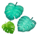 Light Sea Green Urban Crafter Resin Mould 3 Monstera Leaves Resin Craft
