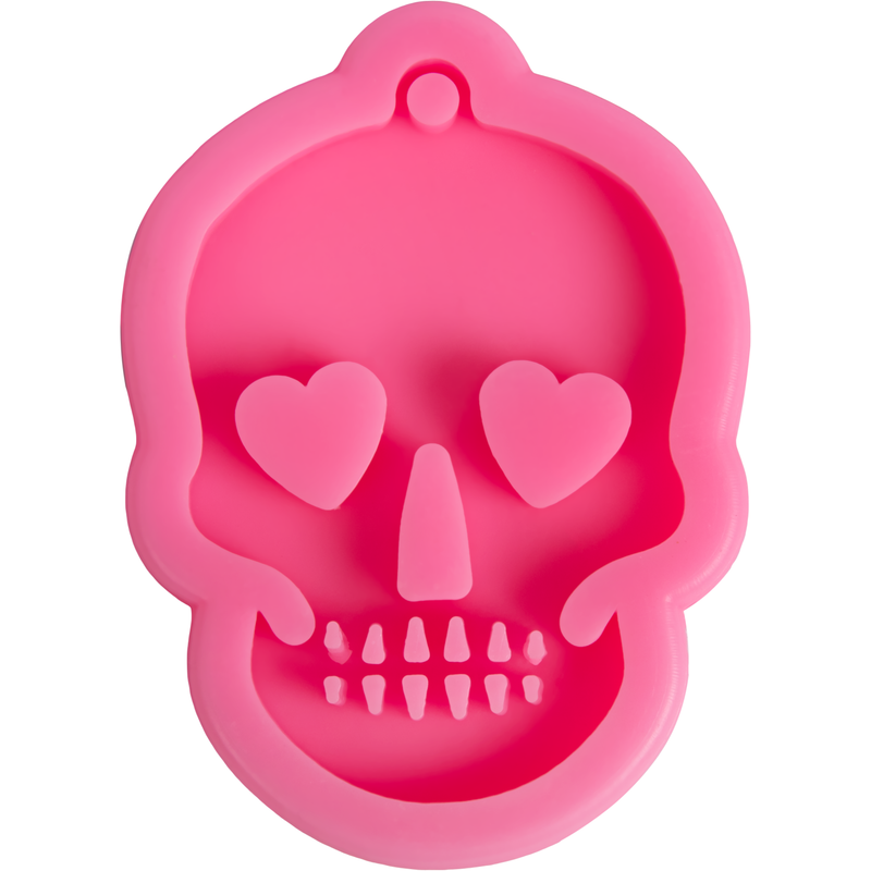 Pale Violet Red Urban Crafter Silicone Keyring Mould-Sugar Skull Resin Craft