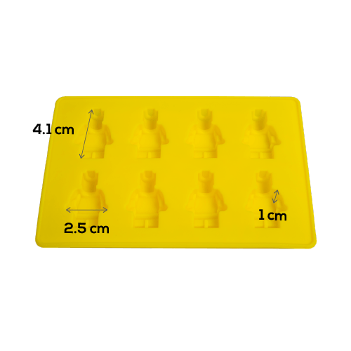 Gold Urban Crafter Silicone Brick Moulds-Yellow Men, Mould 3 Resin Craft