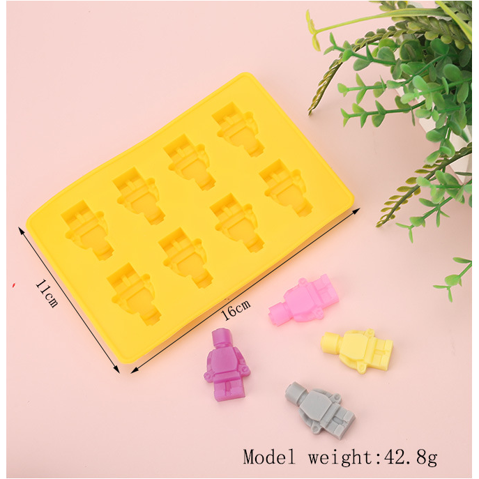 Pink Urban Crafter Silicone Brick Moulds-Yellow Men, Mould 3 Resin Craft