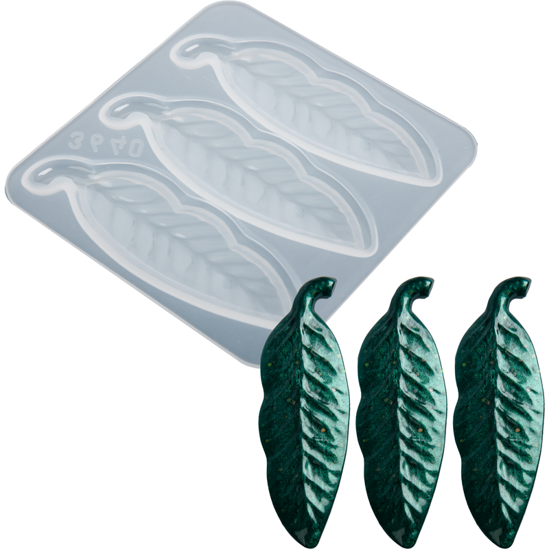 Gray Urban Crafter Hair Clip Mould-Feathers Resin Craft Moulds