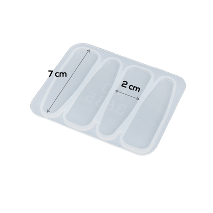 Light Gray Urban Crafter Hair Clip Mould-Solid Shapes Resin Craft