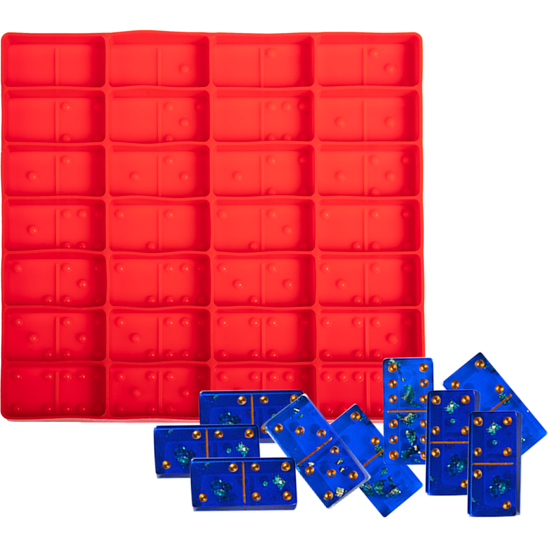 Red Urban Crafter Silicone Mould-Dominoes Mould, Medium Resin Craft