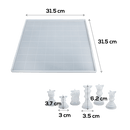 Light Gray Urban Crafter Chess Board and Pieces Mould Resin Moulds